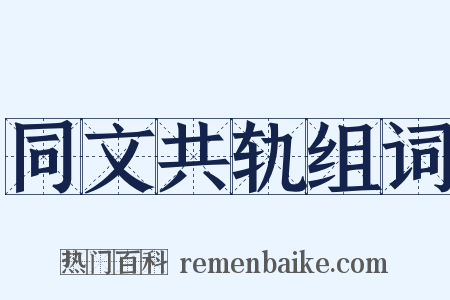 同文共轨组词是什么意思的图片
